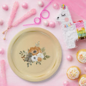 秋秋の白さび花 ペーパープレート (パーティー)