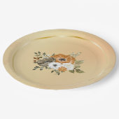 秋秋の白さび花 ペーパープレート (アングル)