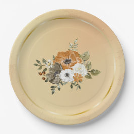 秋秋の白さび花 ペーパープレート