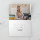 秋秋の白カボチャの緑の写真 サンキューカード (内部)