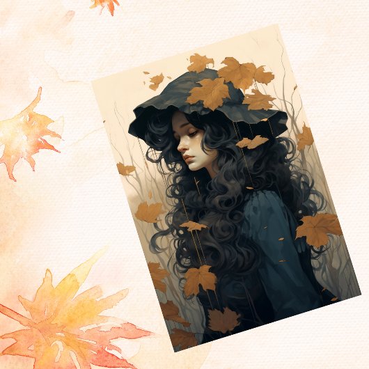 秋秋の秋のカエデ葉ルラブガール 薄葉紙