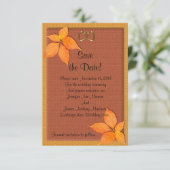 秋秋の結婚式の日付カードを保存 セーブザデート (スタンド正面)