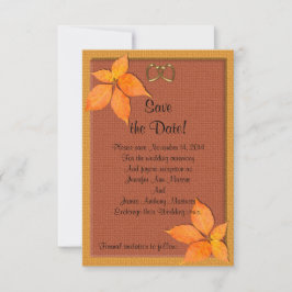 秋秋の結婚式の日付カードを保存 セーブザデート