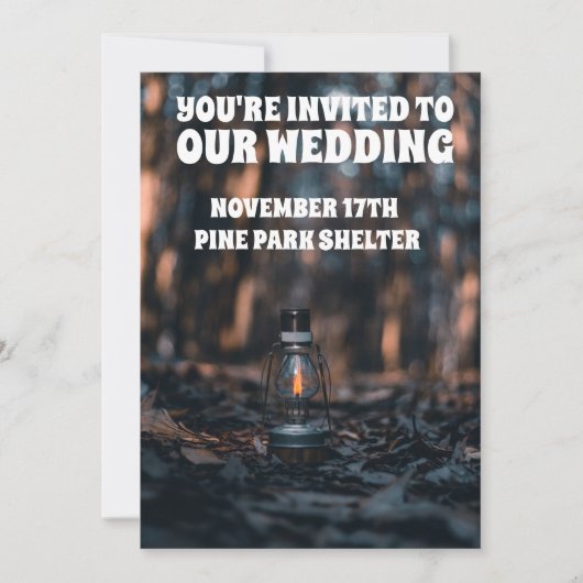 秋秋の結婚式ランタンカスタム招待状 招待状 (正面)