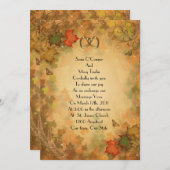 秋秋の結婚式招待状離れ 招待状 (正面/裏面)
