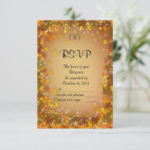 秋秋の結婚式RSVP応答カード 出欠カード (スタンド正面)
