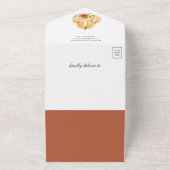 秋秋の自然フローラカボチャ赤ちゃんシャワー オールインワン招待状 (外側)