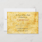 秋秋の茶色の結婚式rsvp標準3.5 x 5 出欠カード (裏面)