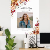 秋秋の葬儀プログラム写真順序 ポスター (ホームオフィス)