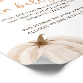 秋秋の赤ちゃんシャワーゲームサイン ポスター (角)