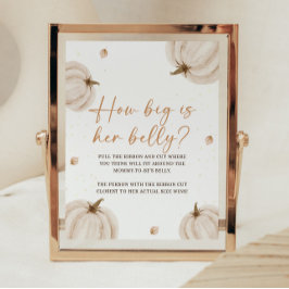 秋秋の赤ちゃんシャワーゲームサイン ポスター