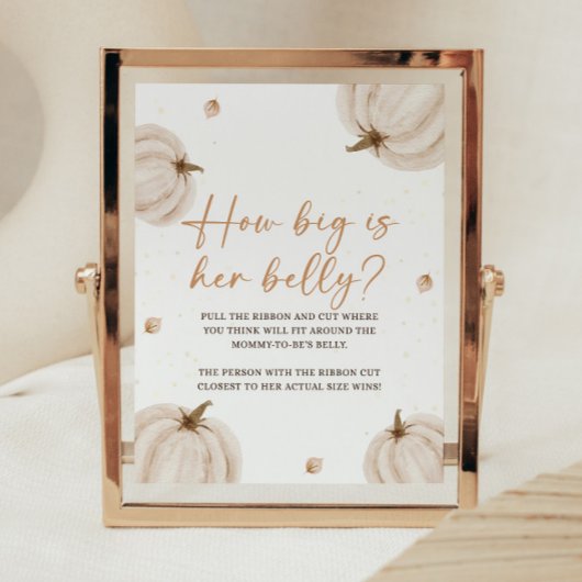 秋秋の赤ちゃんシャワーゲームサイン ポスター