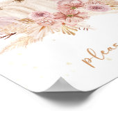 秋秋の赤ちゃんシャワー好意サイン ポスター (角)