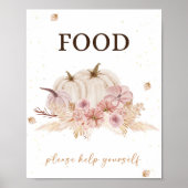 秋秋の赤ちゃんシャワー食品の看板 ポスター (正面)