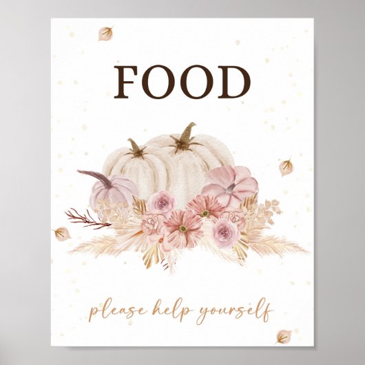 秋秋の赤ちゃんシャワー食品の看板 ポスター (正面)