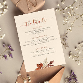 秋秋の離れボーホ結婚詳細アイボリー エンクロージャーカード