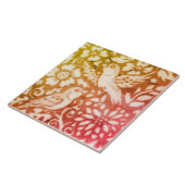 秋秋の鳥金ゴールド銅コーラルウッドランド葉 タイル (側面)