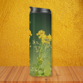 秋秋の黄色い花オングリーン感動的 タンブラー