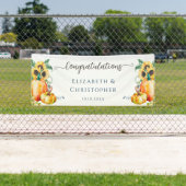 秋秋ひまわり結婚おめでとう 横断幕 (インサイチュ)