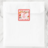 秋秋りんご摘み赤毛誕生日 スクエアシール (バッグ)