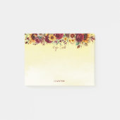 秋秋をテーマにした燃えるバラヒマワリ ポストイット (正面)