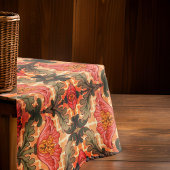 秋秋アールヌーボーフローラオレンジグリーン テーブルクロス