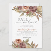 秋秋インラブハートスクリプトブライダルシャワー 招待状 (正面)