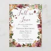 秋秋インラブブライダルシャワー インビテーションポストカード (正面)