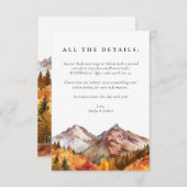 秋秋エレガントな結婚式 エンクロージャーカード (正面/裏面)