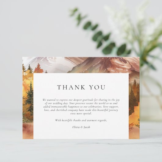 秋秋エレガントな結婚式 サンキューカード (スタンド正面)
