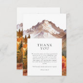 秋秋エレガントな結婚式 サンキューカード (正面/裏面)