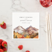 秋秋エレガントな結婚式 スタンダードカクテルナプキン (インサイチュ)