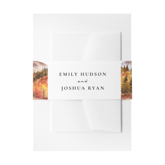 秋秋エレガントな結婚式 招待状ベリーバンド (正面例)