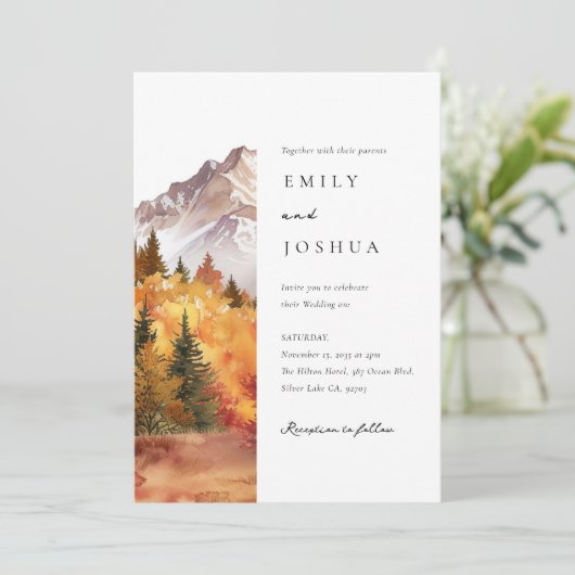 秋秋エレガントな結婚式 招待状 (スタンド正面)