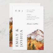 秋秋エレガントな結婚式 招待状 (正面/裏面)