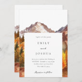 秋秋エレガントな結婚式 招待状 (正面/裏面)