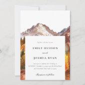 秋秋エレガントな結婚式 招待状 (正面)