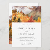 秋秋エレガントな結婚式 招待状 (正面/裏面)