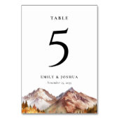 秋秋エレガントウェディングテーブルカード テーブルナンバー (正面)