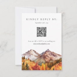 秋秋エレガントウェディングRSVP 出欠カード