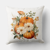 秋秋オレンジカボチャ&フラワーズ クッション (裏面)