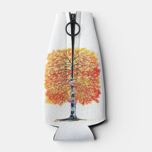 秋秋オレン離れジ樺の木の結婚木 ボトルクーラー (裏面)