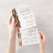 秋秋オールインワン結婚式招待状 オールインワン招待状 (貼ってはがせる)