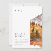 秋秋オールインワンRSVP QRコード結婚ズ 招待状 (正面)