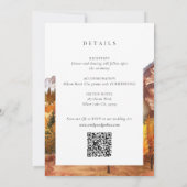 秋秋オールインワンRSVP QRコード結婚ズ 招待状 (裏面)