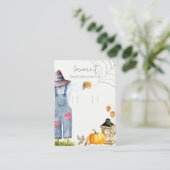 秋秋カボチャかかしループイヤリングディスプレイ 名刺 (スタンド正面)