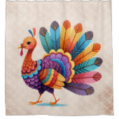 秋秋カボチャのシャワーカーテン シャワーカーテン (正面)