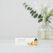 秋秋カボチャのスタッドループフープ輪のイヤリングディスプレイ スキニー名刺 (スタンド正面)