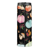 秋秋カボチャをテーマにしたブラック タンブラー (裏面)