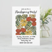 秋秋カボチャカラフルンサンクスギビングパーティー 招待状 (スタンド正面)
